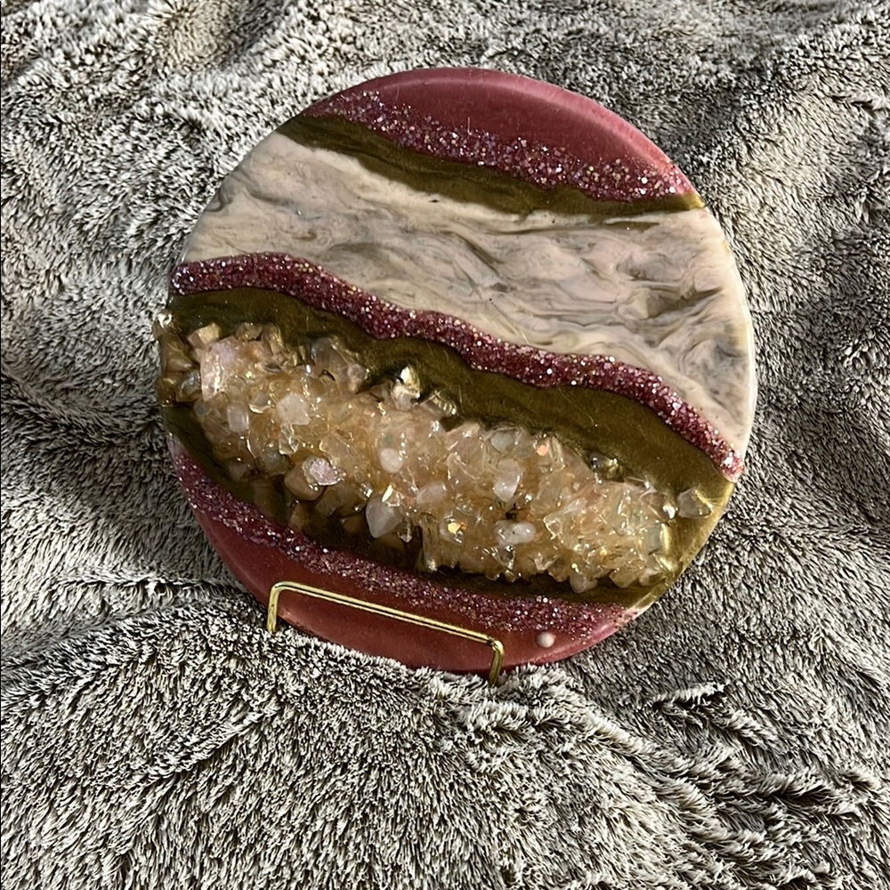 Artisan Geode-Inspired Coaster